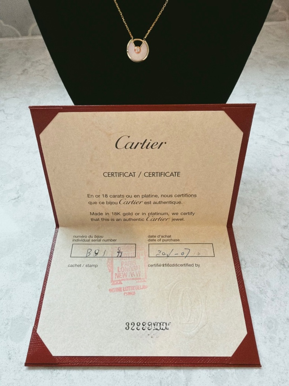 Cartier Mother of Pearl Amulette de Cartier XS with 1 diamond